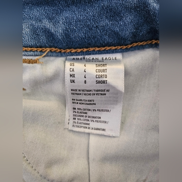 Womens American Eagle Jeans Size 4 Short Strips on Leg - Picture 13 of 13